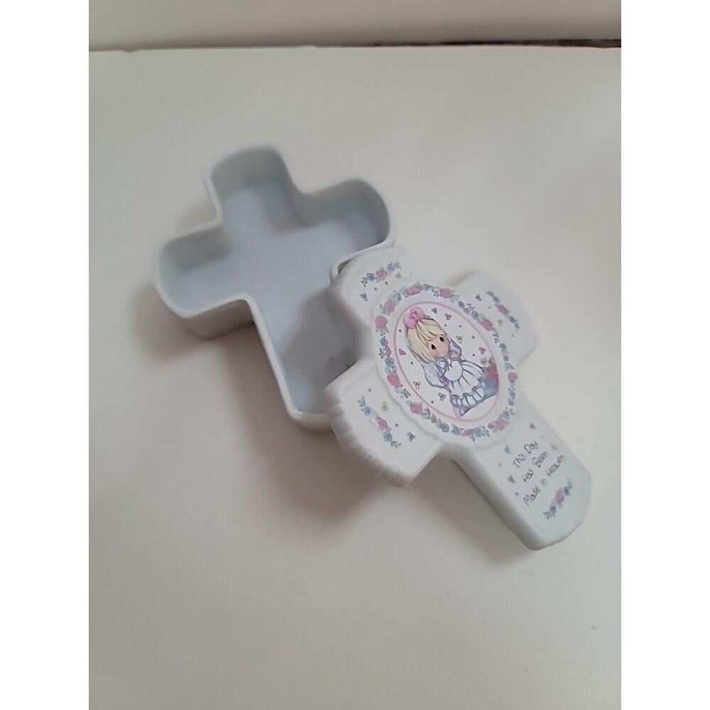 Precious Moments Cross Trinket Box This Day Has Been Made In Heaven Communion - Picture 2 of 3